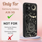 for Samsung Galaxy A36 5G Phone Case - Compatible with MagSafe Women Girls Cute Magnetic Protective Cover Girly Aesthetic Sun Moon Heavy Duty Shockproof Design for Samsung A36 5G Cases 6.7"