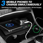 Wireless Car Charger for Mercedes Benz C-Class GLC AMG 2015-2021 C180 C200 C260 C300 C450 GLC 200 GLC 260 GLC 300 C43 C63 GLC43 GLC63, 15W Fast Charging Phone Charger Pad for iPhone Galaxy