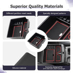 LUWU Ranger Center Console Organizer for 2019 2020 2021 2022 2023 Ford Ranger XL/XLT/Lariat/Raptor Accessories Armrest Console Storage Box Glove Organizer Tray ABS Material Red