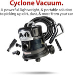 Adam's Polishes Cyclonic Vacuum Cleaner Premium Car Detailing Vacuum for Garage, Shop, Home | Powerful Suction, Lightweight, Portable, Heavy Duty | 4 Attachments Included