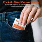 Stain Remover Wet Wipes Bulk, Individual Wrapped Clothes Portable Travel Messy Eater Cleaning Laundry Stain Removal Wipes Pocket Size for Clothing Fabric/Wine/Fast Food 7.1 x 4.7 Inch (White 100)