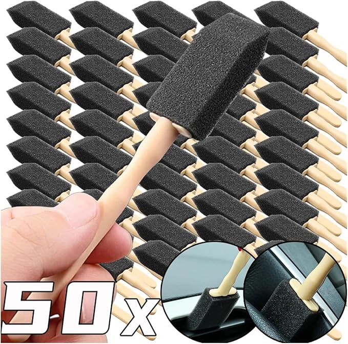 Car Air Conditioner Vent Cleaner Brush – Compact Detailing Tool for Cars, Homes, and Offices – Sponge Head, Sturdy Handle(10pcs)
