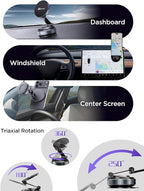 MSXTTLY Car Phone Holder Magnetic Phone Mount–360° Adjustable Suction Magnets for MagSafe, 2026 Upgrade Cell Phone Metal Carmount Travel Gifts, Compatible with iPhone 17 Pro Max 16 15 14 13 12, Blcak
