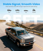 AUTO-VOX Wireless Backup Camera:1080P HD Dual-Channel Monitor, Easy Installation,Stable Digital Transmission Signal,IP69K Waterproof Night Vision Back Up Camera for Truck,SUV,Car,Vans