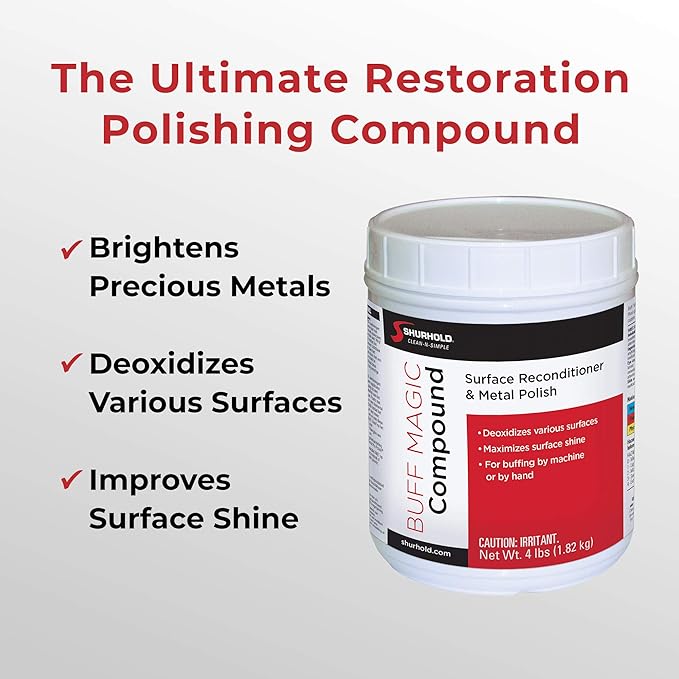 Shurhold Buff Magic Compound - Ultimate Restoration for Oxidation & Rust | Buffing & Polishing Pads for Metal & Gelcoat