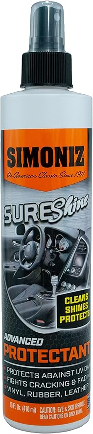 Simoniz Sure Shine Auto Detailer – 10 oz Bottle Professional Mist and Wipe Vehicle Protectant – Instantly Provides a Just Waxed Look & Feel - for Cars, Trucks, SUVs, Boats & Bikes