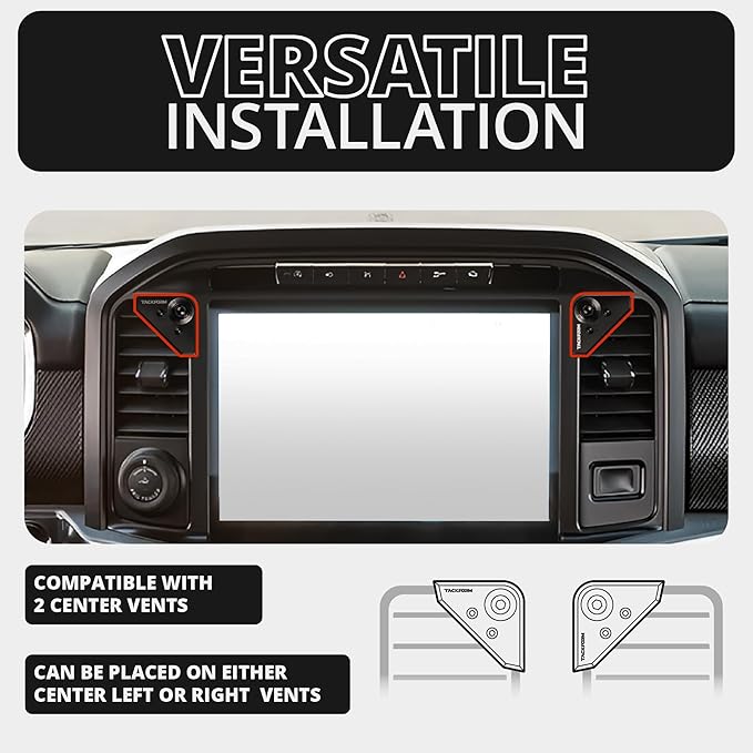 Tackform Link Vent Mount Magnetic Phone Holder - Compatible with 2021-2025 Ford F150 & Raptor, 2023-2025 Ford Super Duty | Aluminum | 2" Arm | Pink | (NOT MAGSAFE Compatible)