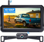 Wireless Backup Camera for Trucks: 5 Inch 1080P HD Display, Backup Camera for Car,Truck, IP69K Waterproof, Night Vision, Dual-Camera Support, DIY Installation, Customizable Parking Lines Befumly H21