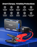 AUTOONE 4000A Car Jump Starter, Battery Jumper Starter Portable for Compact Car Up to 10.0L Gas and 8.0L Diesel Engine Jump Box with Jumper Cables, USB Output and LED Light