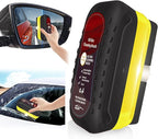 Automotive Oil Film Cleaning Brush with Reusable Foam Sprayer, Upgraded Antifog Glass Cleaning Board, Glass Oil Film Remover for Car Windows & Windshields, Versatile Car Glass Cleaner Brush (Black)