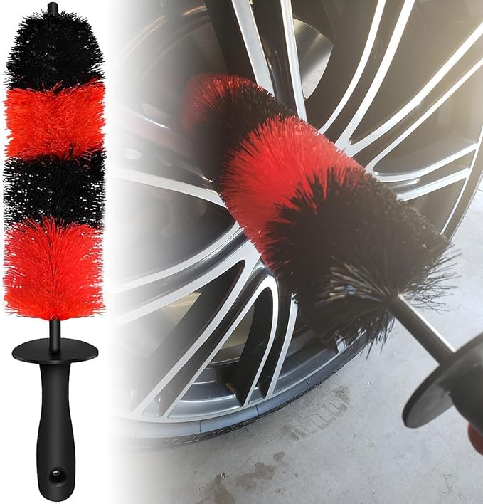 Linkhood 2-Pack Master Wheel Brush, Easy Reach Wheel and Rim Detailing Brush 18’’ Long Soft Bristle, Car Wheel Brush, Rim Tire Detail Brush,Multipurpose use for Wheels,Rims,Exhaust Tips,Motorcycles