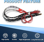 6 PCS 15 LED Strip Underbody Light, 1Ft 12V Waterproof Car Led Interior Exterior Strip Light with 6 Inch Wire, Waterproof Car Underglow Lights Motorcycles Golf Cart Boat Decoration (Pink)