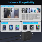 45W Super Fast Charger Type C for Samsung S26 S25 S24,3Pack 45W Dual Port USB C Fast Phone Charger Block & 6/10/10FT Type C Charging Cord for Samsung Galaxy S26 S25 Ultra/S23/S22,Android,iPhone 17