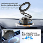 Kairiyard Phone Holders for Your Car, [80+LBS Strongest Suction & 2800gf Magnetic] 360° Adjustable Foldable Vacuum Magnetic Suction Car Cell Phone Holder Mount Compatible for MagSafe iPhone Car
