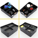 TWRAPS Floor Console Organizer for Rivian R1S & R1T 2021-2026, Lower Center Console Storage Tray Box Caddy with Premium Leather Liner Inserts, R1 Interior Accessory for Rivian