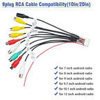 Radio RCA Wiring Harness Adapter 20Pin Plug with 9 Female RCA Connector Assembly for Android Car Radio Stereo