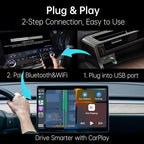 Wireless CarPlay Adapter (2025 Upgrade) – Convert Wired CarPlay to Wireless, Stable Connection, RGB Ambient Lighting, Compatible with Wired CarPlay Cars & iPhone