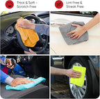 AIDEA Microfiber Cleaning Cloth 48 Pack, Microfiber Towels for Cars, Soft & Absorbent Cleaning Rags, Premium Lint Free Shop Towels for House, Kitchen, Car, 12inx16in