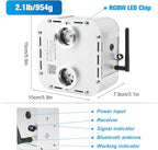 CHINLY 32W Twinkle 1600pcs 13.1ft 0.03in Fiber Optic Lights Starlight Headliner kit, Music Mode Bluetooth APP Control Remote, RGBW Star roof Lights for Star Headliner/Home Theater/Pool Ceiling