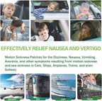 (2026 New) Motion Sickness Patches Non-Drowsy, 100% Natural Motion Sickness Patch(Efficient– Lasts 72 Hours)-for Car Airplane Ship Altitude Sickness(Travel Essentials)-for Adults and Kids(48 Count)