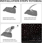 36W 4-Color RGBW Car Starlight Headliner Kit, 800pcs0.03in9.8ft, Twinkle & Sound Activate 4-Port Fiber Optic Light Engine with Bluetooth APP&Remote Control, Star Lights for Car and Home