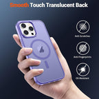 SUPFINE Magnetic for iPhone 12 Pro Max Case (Compatible with MagSafe) (Military Grade Drop Protection) Slim Translucent Matte Shockproof with Anti-Fingerprint Phone Case,Purple
