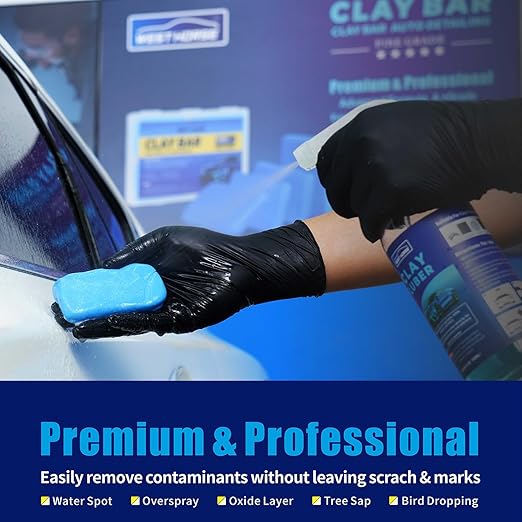Clay Bar for Auto Detailing 3 * 100g, Automotive Clay bar Kit for Cars’Paint Surface, Metal and Glass, Prep for Sealants, Waxes and Coatings (3x100g, Blue, Heavy)