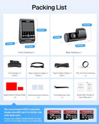VIOFO A229 Ultra 2CH Dual 4K Dash Cam Front and Rear, Dual STARVIS 2 IMX678 Sensors & 2-Channel 4K HDR, Faster 5GHz Wi-Fi & Precise GPS Car Camera, Voice Control, Super Night Vision 2.0