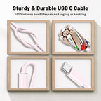 45W Dual Port Super Fast Charger with Long USB C to C Cable 10ft,Type C Wall Charger Block and Android Phone Charging Cord for Samsung Galaxy S26 Plus/S25 Ultra/S25+/S24+/S23+/S22+/S21/S20/Note 20/10+
