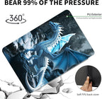 Case for Kindle Scribe,360 Degree Rotating Swivel PU Leather Stand Flip Folio Cover with Auto Wake/Sleep for Amazon Kindle Scribe Cover 10.2 Inch (2024/2022 Release),Blue Ice Dragon
