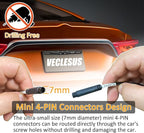 VT1 1080P Wired Car Backup Camera Kit, Easy to Install for Continuous or Reversing Viewing, 4.3" in-Mirror Clip-on Monitor with HD Backup Camera for Cars, Pickups, SUVs, Vans, Sedans, Trucks