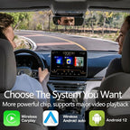 Wireless Carplay Adapter, 3 in 1 Android Auto Adapter 2025 Android 12 Ai Box Wired Carplay to Wireless Plug and Play, 8GB+128GB, HDMI Output, GPS, Video Viewing YouTube, Netflix, Tiktok, etc