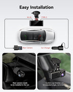 REDTIGER 4K STARVIS 2 Dash Cam Front and Rear, 5GHz WiFi 20MB/s Download, 128GB Card Included, Voice Control, Dash Camera for Cars with 3.18" Touch Screen, GPS, Loop Recording, Parking Mode(F7N Touch)