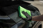 Autofiber Royal Plush Double Pile Microfiber Detailing Towel - Pack of 3, Green/Gray (16 inch x 16 in, 700 GSM)