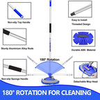 63” Long Handle Car Wash Brush Microfibre Extendable Cleaning Mop Mitt for Caravan Truck Van Tyre Window Wheel Roof 2 in 1 Interior Duster Remover Scratch Free Clean Product 3 Replacement Head