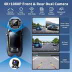 Wireless Carplay 11.3" A pple Carplay Screen for Car with 4K Dash Cam 1080P Backup Camera, Car Stereo for Carplay & Android Auto GPS Navigation/Bluetooth/Mirror Link/Voice Control/AUX/FM/Siri