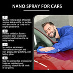 Nano-Quick Ceramic Coating Pro, Nano-Quick Coat Restores, Quick Effect Coating Agent, Advanced Car Quick-Acting Coating Agent Spray, Lasting Luster, Works on All Paint Types (1Set)