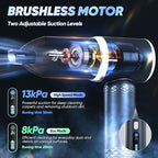 SakerPlus Mini Vacuum Cleaner, 3 in 1 Cordless Handheld Vacuum Cleaner, 13000Pa High Power Car Vacuum Cleaner with Brushless Motor,Adjustable Car Vaccum Portable Cordless for Cars,Desktop-DBS03