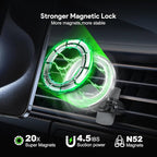 Esoulk Magnetic Ring Air Vent Car Phone Holder 360° Rotating Magnetic Car Mount with Strong Magnet, Secure Grip, Removable Universal Compatible Fits iPhone Air 17 16 15 14 13 12 11 Pro Max