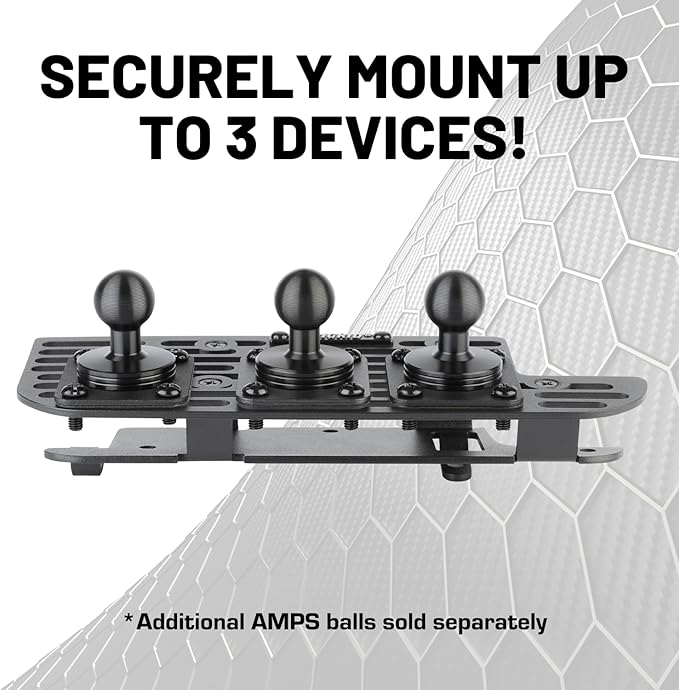 Bulletpoint Multiple Device Metal Dash Mount Cell Phone Holder Compatible with 2019+ RAM Truck 1500, 2500, 3500, TRX, RHO (RubiGrid v2 Magsafe Compatible)