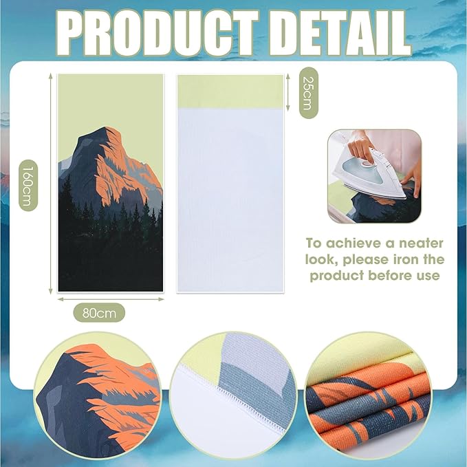 Hahafelt 2 Pack Car Seat Towel Covers Athletic Running Towel Performance Microfiber Post Workout Sweat Washable Cover Non Slip for Seat Outdoor Sport (Yosemite)