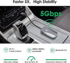 Wireless CarPlay Adapter for iPhone, 2025 Upgrade - Convert Wired to Wireless CarPlay, Plug & Play, No Latency, More Stable, Compatible with Cars Equipped with Wired CarPlay & iPhone iOS 10+ (Gray)