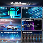 12.1" Qualcomm Car Radio 8-core Android for Chevy Silverado GMC Sierra 2014-2018 Head Unit with Dual Bluetooth CarPlay Android Auto GPS Navigation FM AM DSP Gyroscope Function Backup Camera
