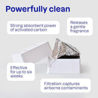 ATTITUDE Odor Eliminator with Activated Carbon, Plant-Based Air Purifier, Vegan, Lavender & Eucalyptus Scent, 8 Ounces