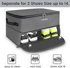 YOREPEK 2 Layer Golf Trunk Organizer, Golf Gifts for Men with Separate Ventilated Compartment for 2 Pair Shoes, Waterproof Car Trunk Locker for Balls, Tees, Clothes, Gloves, Gifts for Golfers