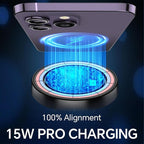 Coolpow for MagSafe Car Mount Charger【Ultra Magnet】 Magnetic Phone Holders for Your Car Charger【Windshield+Vent+Dash】 Magnetic Wireless Car Phone Holder Charger Car Mount for iPhone 17 (Carbon Fiber)