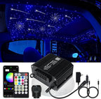 AZIMOM 2-in-1 Twinkle Meteor Fiber Optic Starlight Headliner 550pcs 0.03in 13.1ft Twinkle Stars+240pcs Shooting Star Sound Mode APP& Remote Control Starlight Meteor Kits for Car Home Ceiling