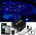 AZIMOM 2-in-1 Twinkle Meteor Fiber Optic Starlight Headliner 450pcs 0.03in 9.8ft Twinkle Stars+240pcs Shooting Star Sound Mode APP& Remote Control Starlight Meteor Kits for Car Home Ceiling