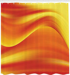 Ambesonne Orange Shower Curtain, Digital Waves with Different Tones with Motion Effect Smooth Hot Lines Art Print, Cloth Fabric Bathroom Decor Set with Hooks, 69" W x 75" L, Burnt Orange