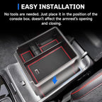 SXCY for 2025 2026 Hyundai Tucson [SE/SEL] Center Console Organizer for 2025 2026 Hyundai Tucson Accessories for 2025 2026 Hyundai Tucson Console Organizer Armrest Console Tray(Red)